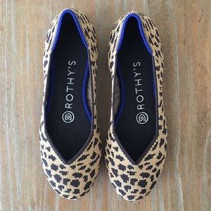 Rothy’s Leopard Print Round Toe Ballet Flats
